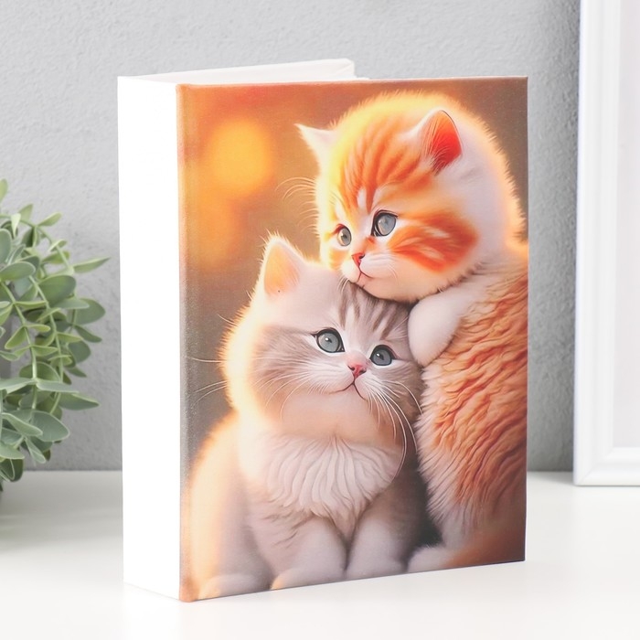 Фотоальбом на 200 фото 10х15 см "Пушистые котята" кожзам МИКС 5х17,5х22 см