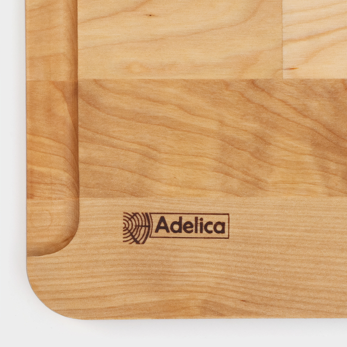 Поднос-подставка Adelica &laquo;Чайная станция&raquo;, на 2 персоны, с потайными ручками, 40&times;18&times;1,8 см, берёза