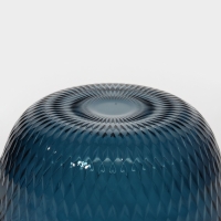 Салатник стеклянный &laquo;Идиллия&raquo;, d=12 см, цвет лондон топаз