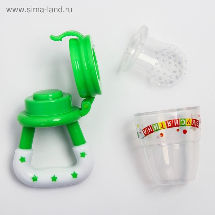 Ниблер &laquo;Вкуснятина&raquo; с силиконовой сеточкой, цвет зелёный