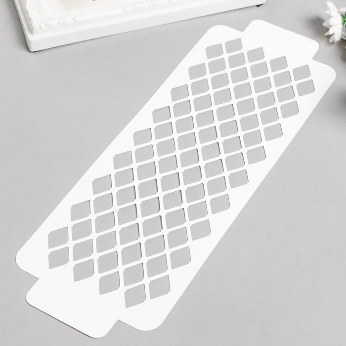 Трафарет бордюрный пластиковый Трафарет бордюрный пластиковый "Ромбики" пластик, 11х32 см