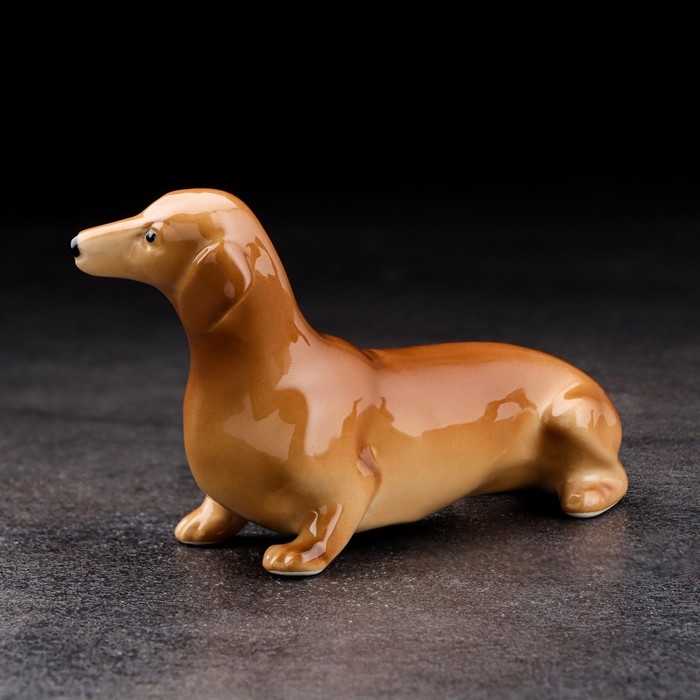 Сувенир "Такса малая", ручная работа, фарфор