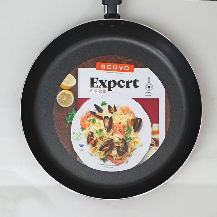 Сковорода &laquo;Эксперт&raquo;, d=28 см, антипригарное покрытие, цвет бордовый