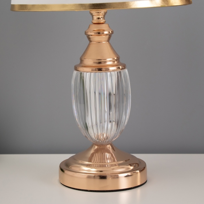 Лампа настольная Лампа настольная "Юри" 1х40Вт Е27 1х3Вт LED золото 25х25х41см