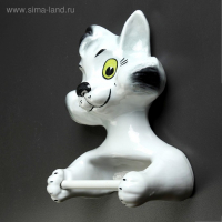 Держатель для туалетной бумаги "Кот-хулиган" 19х11х28см Держатель для туалетной бумаги "Кот-хулиган" 19х11х28см