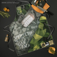 Фартук "100% мужик" 65*80см,100% п/э,оксфорд 210г/м2 Фартук "100% мужик" 65*80см,100% п/э,оксфорд 210г/м2