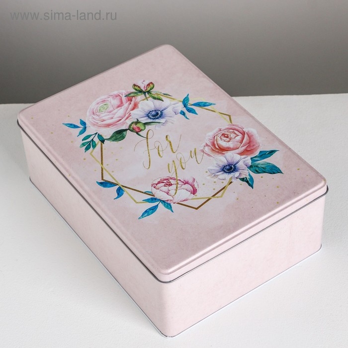 Набор подарочных жестяных коробок &laquo;Just for you&raquo;, 26 х 18,5 х 9 см
