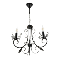 Люстра "Ариэль" 3xE14 40Вт черно-золотой 58х58х40,5-100 см BayerLux Люстра "Ариэль" 3xE14 40Вт черно-золотой 58х58х40,5-100 см BayerLux