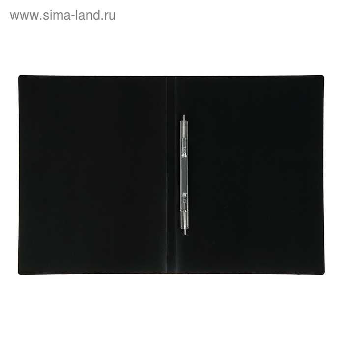 Папка с пружинным скоросшивателем А4, 500 мкм, корешок 15 мм, Calligrata, до 100 листов, чёрная