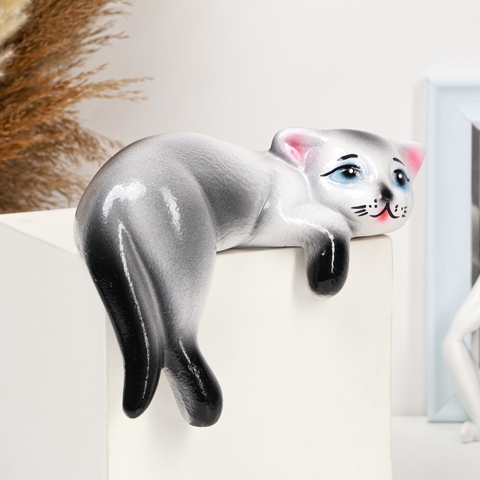 Фигура "Котенок Васька" 14х19см, серый