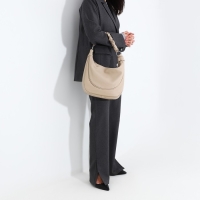 Сумка-мешок на молнии, наружный карман, длинный ремень, цвет бежевый Сумка-мешок на молнии, наружный карман, длинный ремень, цвет бежевый