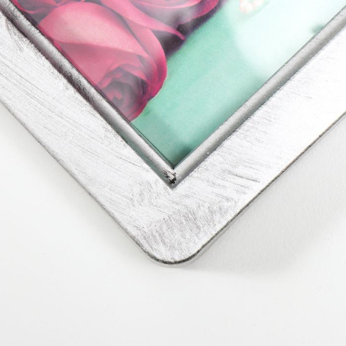 Фоторамка пластик на 2 фото 10х15 см Фоторамка пластик на 2 фото 10х15 см "Эйфелева башня. Париж" тёмное серебро 17х29,5х2 см