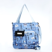 Шопер на молнии, цвет светло-синий Шопер на молнии, цвет светло-синий