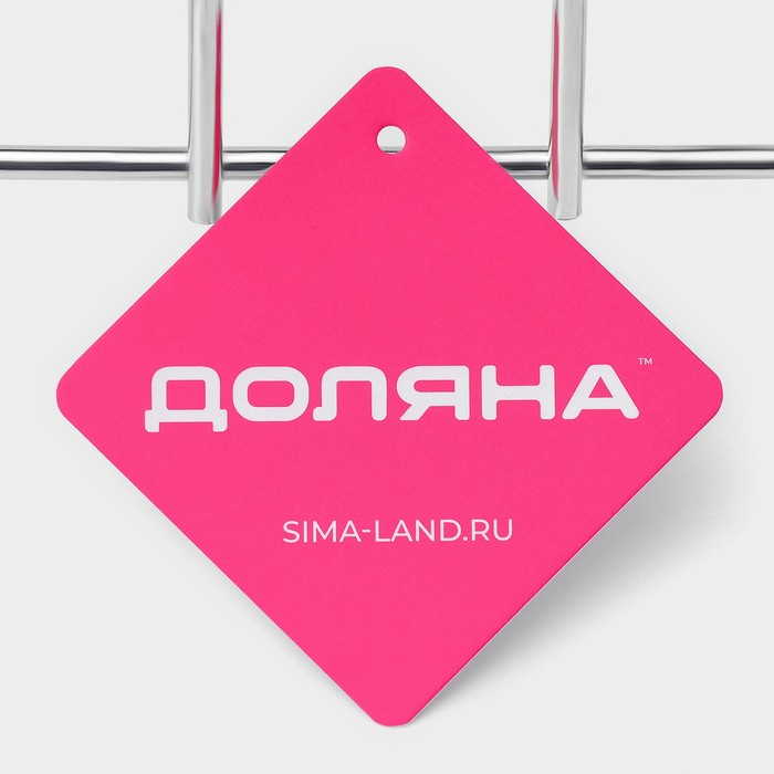 Подставка для крышек на 5 предметов Доляна, 22,5&times;20,5&times;16,5 см, цвет хром