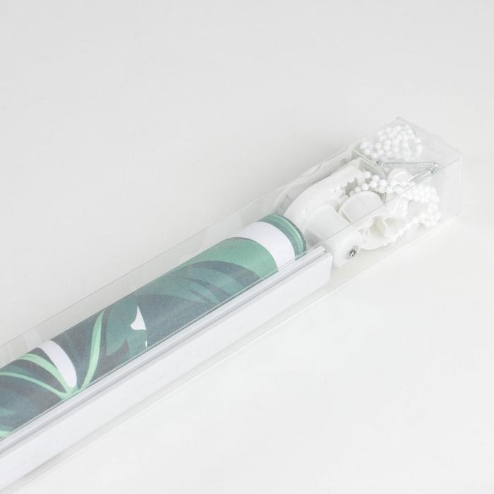 Штора рулонная &laquo;Тропики&raquo;, блэкаут, 120&times;200 см, цвет белый