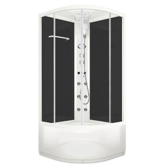 Душевая кабина Domani-Spa Delight Slim 99 high,черные стенки,прозрачное стекло, 90*90*218 см Душевая кабина Domani-Spa Delight Slim 99 high,черные стенки,прозрачное стекло, 90*90*218 см