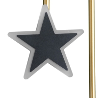 Бра 2485/2 LED 8Вт 4000К черно-золотой 24х46 см