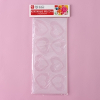 Форма для шоколада Доляна &laquo;Любовь&raquo;, силикон, 8 ячеек, 24&times;11&times;0,3 см, цвет прозрачный