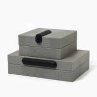 Шкатулка для украшений &laquo;Классика&raquo; экокожа, набор 2 шт.