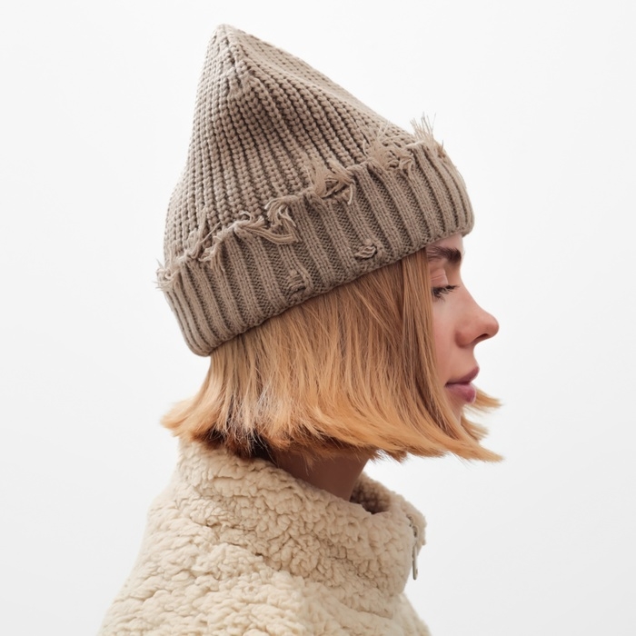 Шапка женская MINAKU, цвет бежевый, р-р 56-58