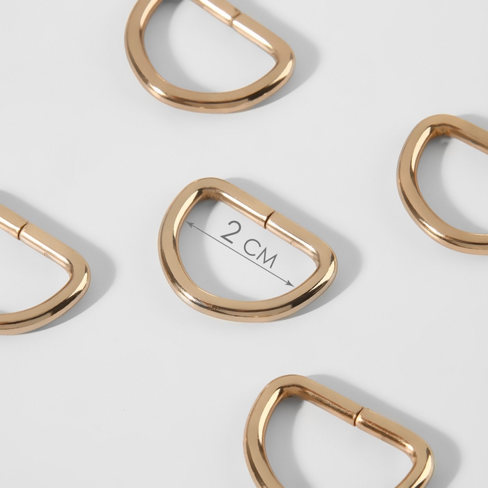 Полукольца для сумок, d = 20 мм, толщина - 3 мм, 10 шт, цвет золотой Полукольца для сумок, d = 20 мм, толщина - 3 мм, 10 шт, цвет золотой