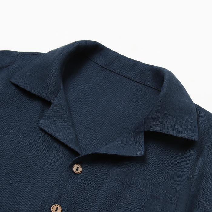 Костюм детский (рубашка и шорты) Крошка Я Linen, р. 86-92, синий