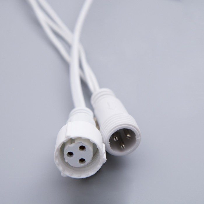 Гирлянда &laquo;Бахрома&raquo; 3 &times; 0.6 м, IP44, УМС, белая нить, 160 SMD-LED, свечение белое, 220 В