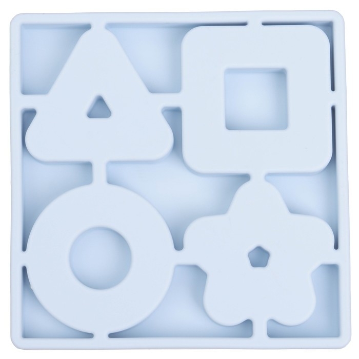 Развивающая игрушка - сортер &laquo;Изучаем фигуры&raquo;, пищевой силикон, цвет голубой, Mum&Baby