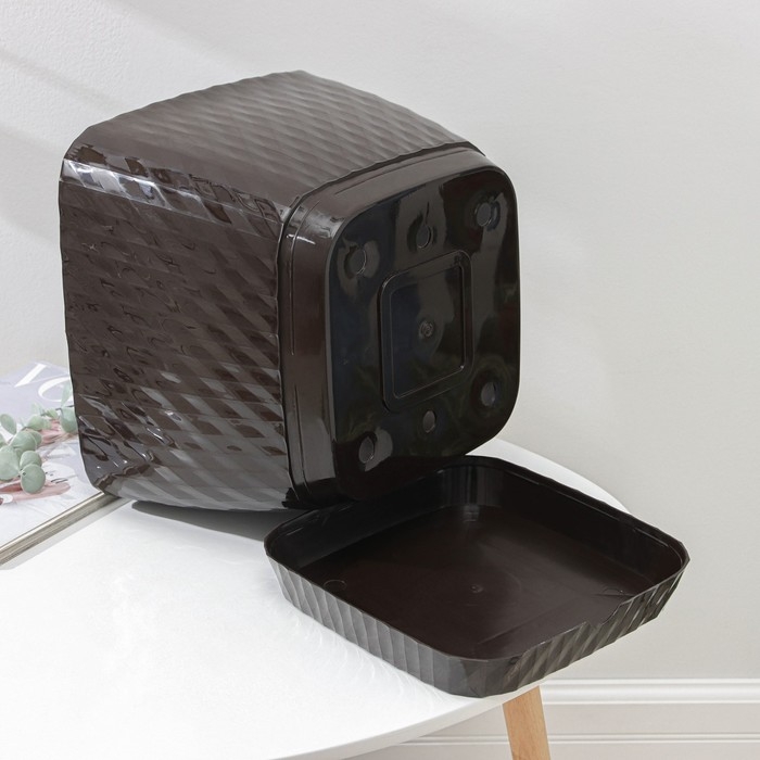 Горшок с поддоном &laquo;Классика&raquo;, 15 л, цвет шоколадный