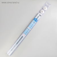 Карниз для ванной комнаты г-образный, 80&times;80 см, цвет белый