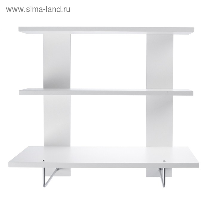 Полка подвесная для ванной комнаты Полка подвесная для ванной комнаты "Вега 6001", с держателем полотенец, 60 х 22,6 х 54,8 см