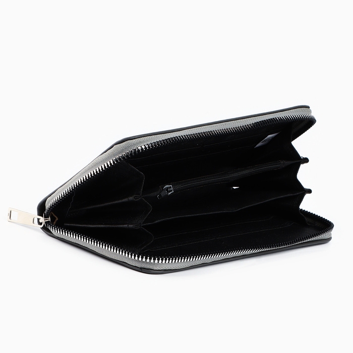 Кошелек кожзам NAZAMOK, 19*9,5см, серый цвет Кошелек кожзам NAZAMOK, 19*9,5см, серый цвет