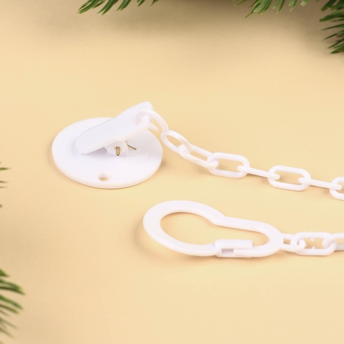 Держатель для соски - пустышки «Медвежонок», новогодний, на цепочке, цвет белый, подарочная упаковка, Крошка Я Держатель для соски - пустышки «Медвежонок», новогодний, на цепочке, цвет белый, подарочная упаковка, Крошка Я