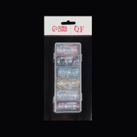 Паутинка с фольгой для ногтей, переводная, 20 х 10 см, 6 шт, в пластиковом органайзере, цвет разноцветный/серебристый Паутинка с фольгой для ногтей, переводная, 20 х 10 см, 6 шт, в пластиковом органайзере, цвет разноцветный/серебристый