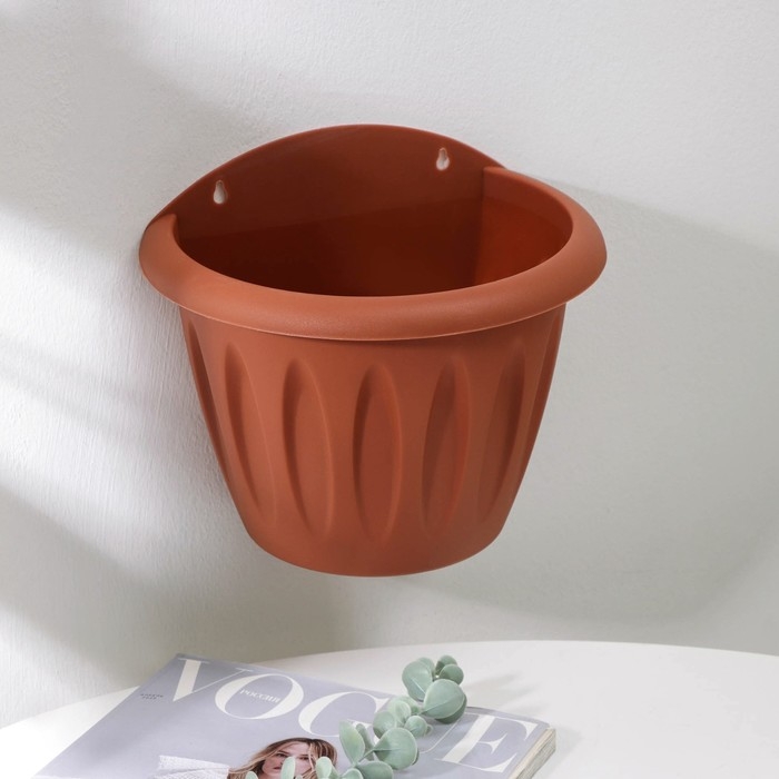Кашпо настенное «Фелиция», 3,4 л, цвет терракотовый Кашпо настенное «Фелиция», 3,4 л, цвет терракотовый