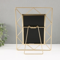 Фоторамка металл на 1 фото 13х18 см "Лофт. Треугольники" золото 20,5х1х25 см