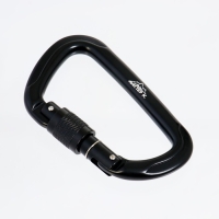 Карабин с муфтой, 11х7 см, 26 КN, чёрный Карабин с муфтой, 11х7 см, 26 КN, чёрный