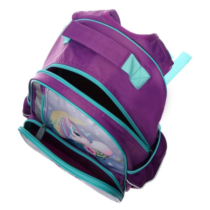 Рюкзак школьный, 37 х 26 х 13 см, эргономичная спинка, Calligrata ОРТ Рюкзак школьный, 37 х 26 х 13 см, эргономичная спинка, Calligrata ОРТ "Единорожка"