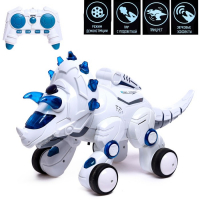 Робот динозавр &laquo;Трицератопс&raquo; ZHORYA, на пульте управления, интерактивный: звук, свет, танцующий, на аккумуляторе