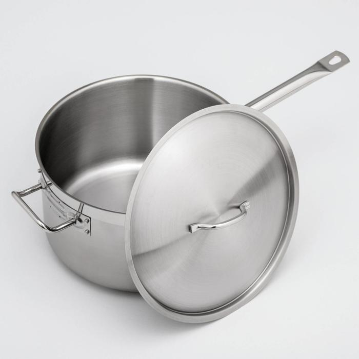 Сотейник, 10 л, d=28 см, h=16 см, металлическая крышка, капсульное дно, индукция Сотейник, 10 л, d=28 см, h=16 см, металлическая крышка, капсульное дно, индукция