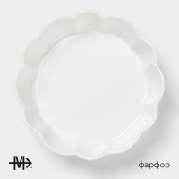 Блюдо фарфоровое для запекания Magistro «Флора», d=20 см, цвет белый Блюдо фарфоровое для запекания Magistro «Флора», d=20 см, цвет белый