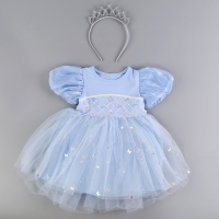 Карнавальный набор &laquo;Стильная принцесса&raquo;: ободок, платье голубое, рост 98 см