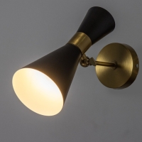 Бра "Бьянка" 1хЕ27 40Вт черно-золотой 12х26х26 см Бра "Бьянка" 1хЕ27 40Вт черно-золотой 12х26х26 см