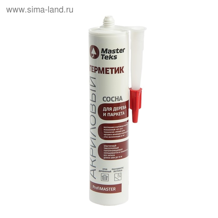 Герметик MasterTeks Profmaster, для дерева и паркета, акриловый, сосна, 290 мл