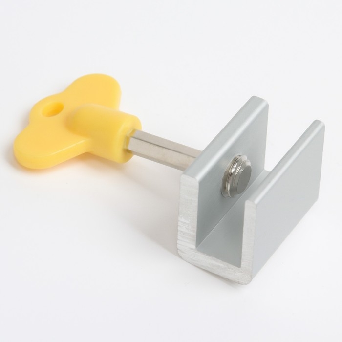 Блокиратор для окон и раздвижных дверей &laquo;Ключик&raquo;, под профиль 10 мм, цвет желтый, Крошка Я