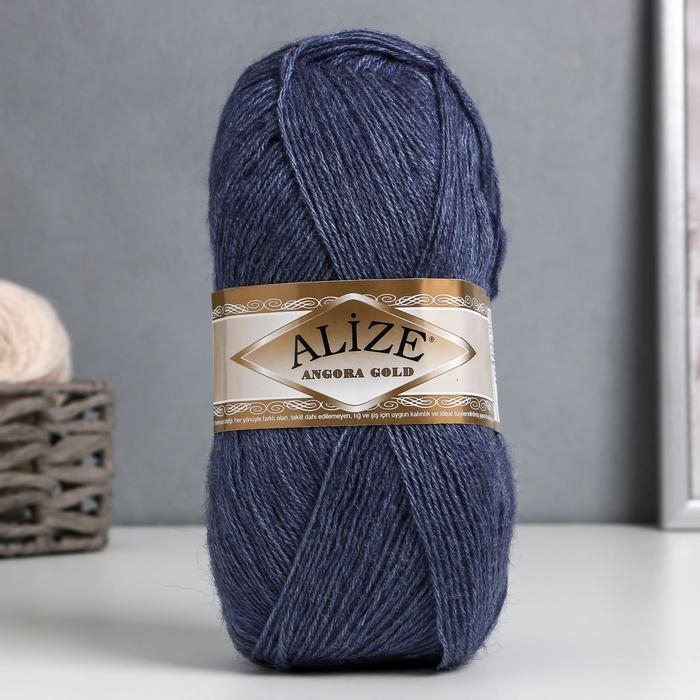 Пряжа Пряжа "Angora Gold" 20%шерсть, 80%акрил 550м/100гр (203 - джинс меланж)