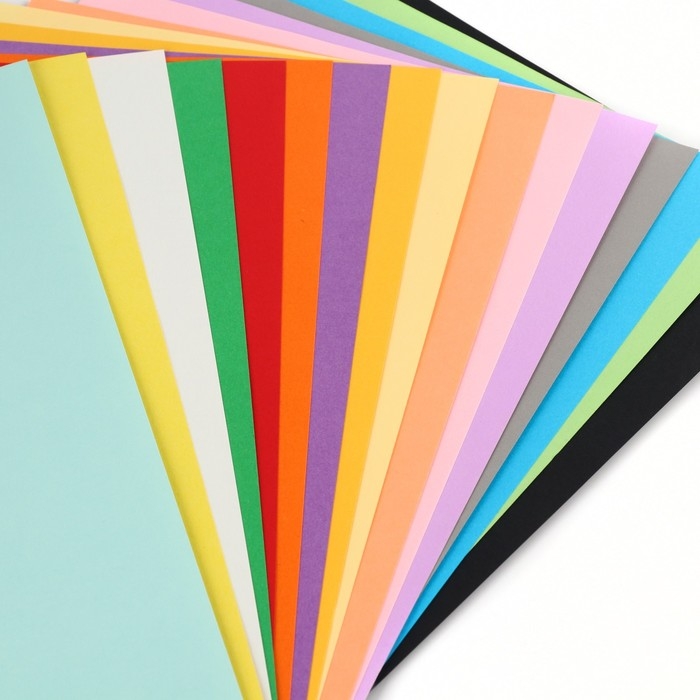 Картон цветной тонированный, А4, 16 листов, 16 цветов, немелованный, двусторонний, в пакете, 180 г/м&sup2;, Щенячий патруль