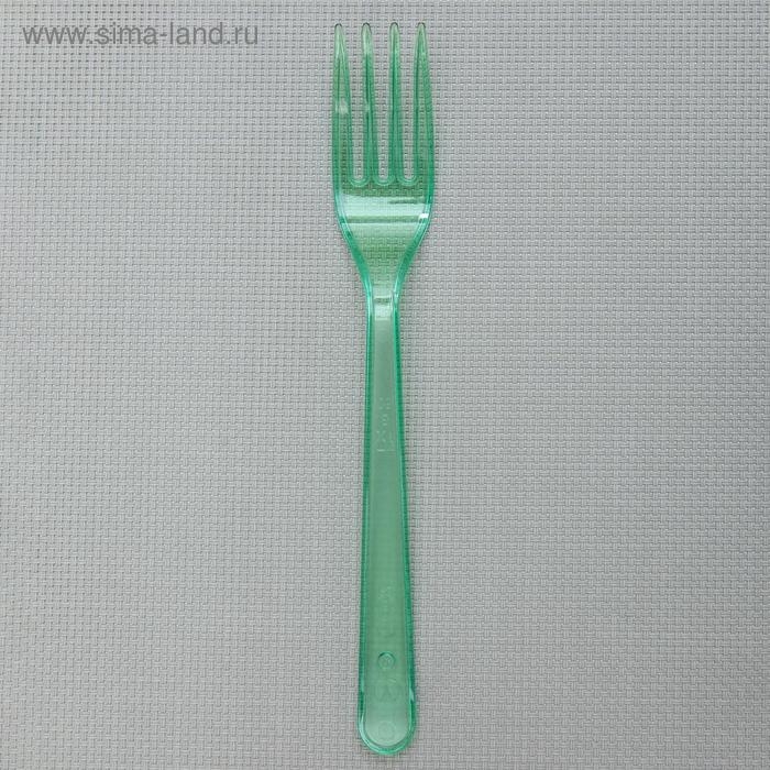 Набор пластиковых одноразовых вилок 18 см, 10 шт, цвет салатовый