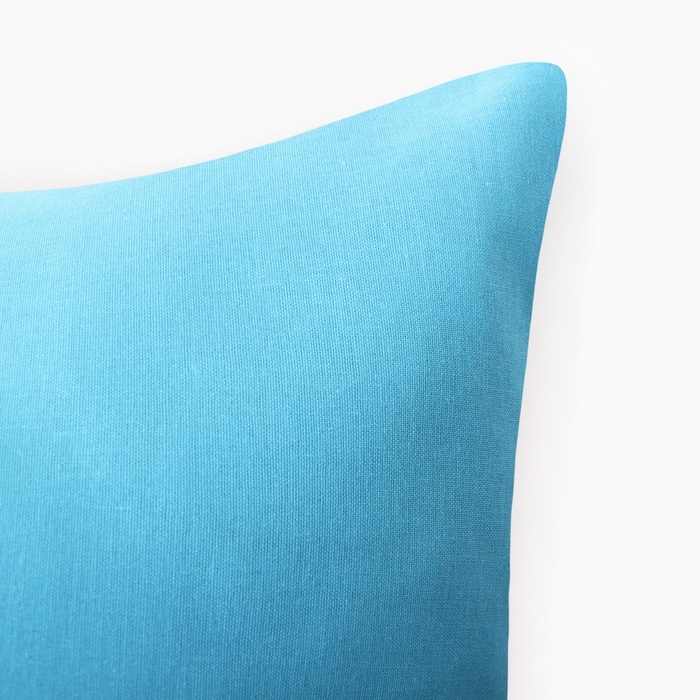 Наволочка Этель 50*70 см, цв. голубой, 100% хлопок, поплин, 125 г/м&sup2;