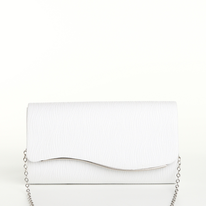 Сумка-клатч на магните, цвет белый